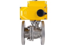 Шаровой кран DN.ru КШФП.316.200 Ду50 Ру40 с электроприводом 008 24В D160-02087