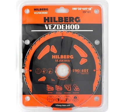 Диск пильный Hilberg Vezdehod 190х30 мм, 40Т, 18 град HV191