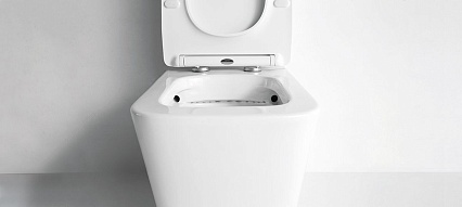 Унитаз компакт CeramaLux 2170AXMW с сиденьем микролифт, матовый белый