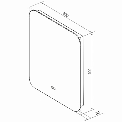 Зеркало Континент Burzhe LED 60x70 см с холодной подсветкой, антипар ЗЛП2288