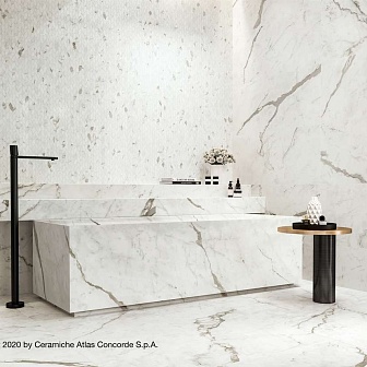 Керамогранит Atlas Concorde Marvel Shine Calacatta Prestigio Lappato 75x75 см, A3WY