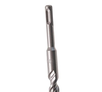 Бур по бетону, двойная спираль, Cobalt W-tip (16x260 мм; SDS PLUS) Denzel 705038