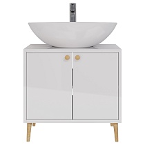Мебель для ванной Dreja Luno 60 см со столешницей, белый глянец