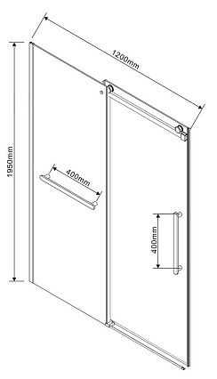 Душевая дверь Vincea Сomo Soft VDS-1CS120CLB 120x195 черный, прозрачная