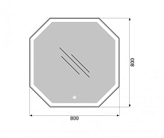 Зеркало BelBagno SPC-OTT-800-800-LED-TCH 80x80 см