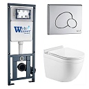 Комплект Weltwasser 10000010667 унитаз Heimbach 041 GL-WT + инсталляция Marberg 410 + кнопка Mar 410 RD