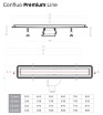 Душевой лоток Pestan Confluo Premium Line 450 черное стекло/сталь