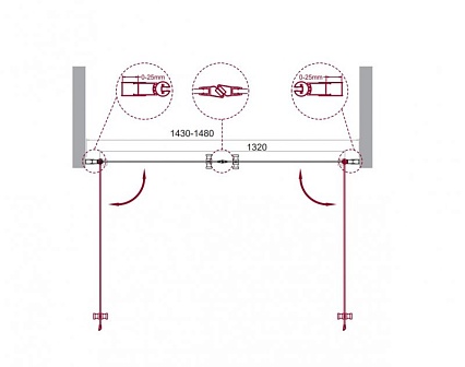 Душевая дверь BelBagno ETNA-B-2-150-C-Cr 150x195 прозрачная