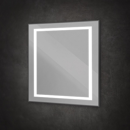 Зеркало BelBagno SPC-KRAFT-900-800-SENS-NERO 90x80 см сенсорный выключатель, черный