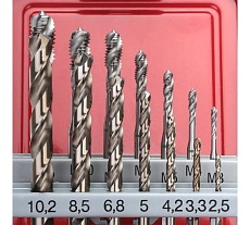 Набор машинных метчиков RUKO M3-M12 + сверла HSSE, 14 предметов 245052