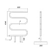 Полотенцесушитель электрический Domoterm E-образный DMT 103-25 50x104 напольный, хром