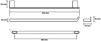 Полотенцедержатель Bemeta Organic 157104351 45 см