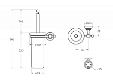 Ерш подвесной Cezares APHRODITE-TBS-03/24-Sw золото, Swarovski