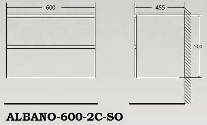 Тумба с раковиной BelBagno Albano 60 см