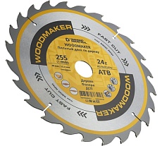 Диск пильный по дереву 255х30/25.4 мм Z=24 АТВ WoodMaker Diamond Industrial DIDD255Z24