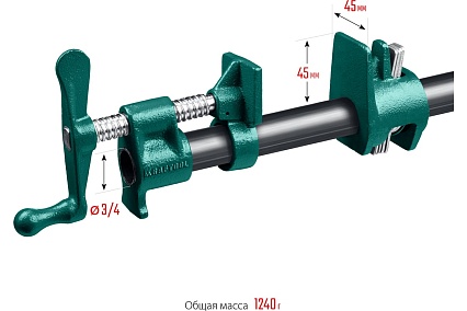 Струбцина Kraftool P-34 3/4, трубная 32302-1