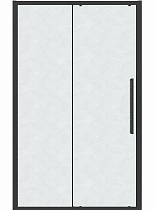 Душевая дверь Grossman Cosmo 100x195 шиншилла, черный матовый 100.K33.02.100.21.02