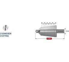 Сверло ступенчатое 30-40 мм Karnasch 21.3014
