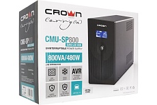 Источник бесперебойного питания Crown Micro CMU-SP800EURO LCD USB CM000001871