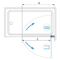 Шторка для ванны RGW Screens SC-109B 70x140 прозрачное, черный 4111109107-14