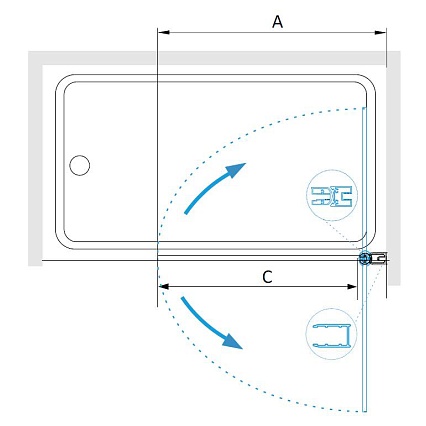 Шторка для ванны RGW Screens SC-109B 70x140 прозрачное, черный 4111109107-14