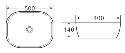 Раковина BelBagno BB1302-H301 50 см, черный матовый