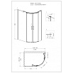 Душевой уголок Grossman Galaxy GR-4120L 120x80 асимметричный, левый