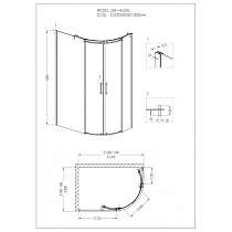 Душевой уголок Grossman Galaxy GR-4120L 120x80 асимметричный, левый