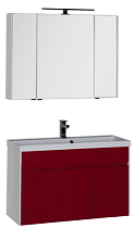Мебель для ванной Aquanet Латина 100 см бордо