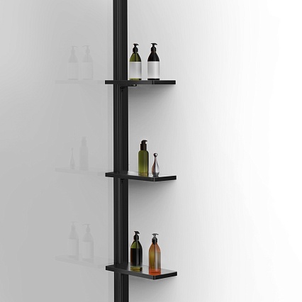 Душевая перегородка Vincea Walk-In VSW-1WSL120CLB 120x200 черный матовый, прозрачное