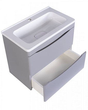 Тумба с раковиной Style Line Бергамо мини Люкс Plus 60 см подвесная