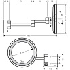 Зеркало косметическое Hansgrohe AddStoris 41790340 шлифованный черный хром