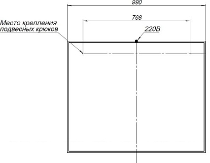 Зеркало Aquanet Nova Lite 100 см белый глянец