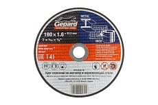 Круг отрезной по металлу 180x1.6x22.2 мм Gepard GP15180-16
