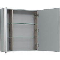 Зеркальный шкаф Aquanet Алвита New 90 см серый 00303895