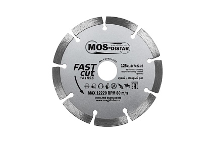 Круг алмазный 1A1RSS Fast Cut (Быстрый рез) 350х3.5х7х25.4 мм МОS-DISTAR FC7MD35025