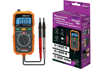 Цифровой мультиметр со светодиодным фонариком Duwi M8232 PROFI 26045 5