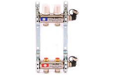 Коллекторная группа 1х3/4, 2 выхода, с регулировочными и термостатическими вентилями, нерж. сталь Uni-Fitt 451I4302