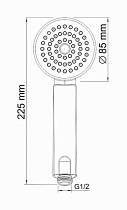 Душевая лейка WasserKRAFT A034 хром