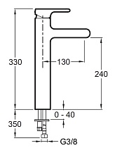 Смеситель для раковины Jacob Delafon Singulier E10861-CP