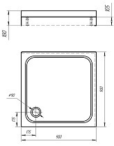 Поддон для душа Aquatek 90x90 с ножками