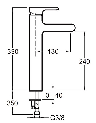 Смеситель для раковины Jacob Delafon Singulier E10861-CP