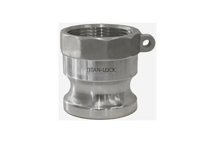 Алюминиевый камлок TITAN LOCK типа А серия EcoLine, ниппель внутр. резьба BSP 1 1/4" TL125AAL-EL