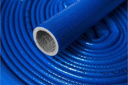 Теплоизоляция для труб K-FLEX PE COMPACT в синей оболочке 22/6 бухта 10м R060222103PECB