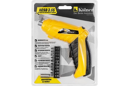 Аккумуляторная отвертка Kolner KCSD 3,6S 8020200106