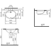 Раковина VitrA Arkitekt 58.5 см, арт.6069B003-0012 с переливом