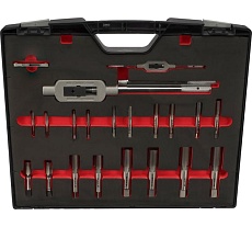 Набор метчиков и плашек H-Tools UNF 1/4 -1,0 HSS-G 37пр 245073HT