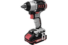 Ударный бесщеточный аккумуляторный гайковерт P.I.T. 20 В, 300 Нм, квадрат 1/2 и шестигран., 1 акб 4 Ач, ЗУ, кейс PIW20H-300B/4