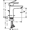 Смеситель для раковины Hansgrohe Talis E 71710670 с донным клапаном, матовый черный