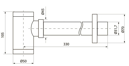Сифон для раковины Point PN000Z2GM графит